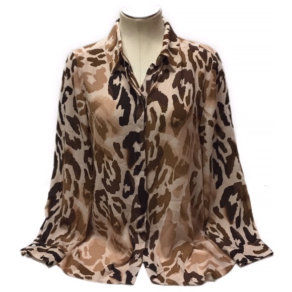 Chico's Tops - Chico’s Cheetah Animal Print Sidetail Tunic